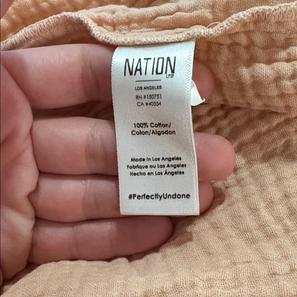 Nation LTD Noa Gauze Midi Dress in Bellini SZ S EUC - Picture 4 of 5